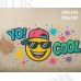 Tło fotograficzne – Graffiti z uśmiechniętą emotką i napisem COOL | 3676
